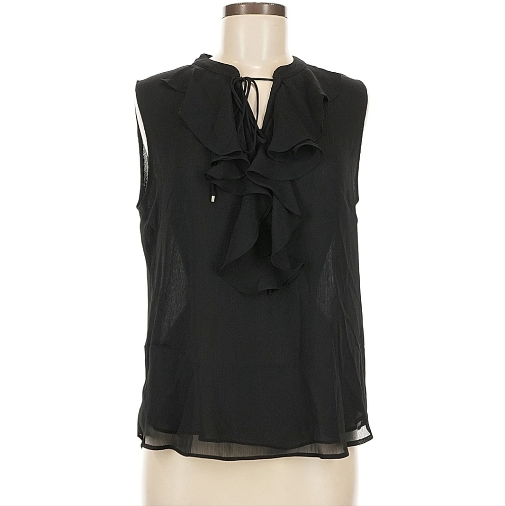 Tommy Hilfiger Black Ruffle Blouse